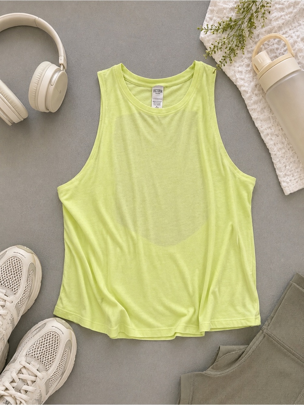 Victoria Sport Victoria's Secret Tank Top Size M Green Athletic